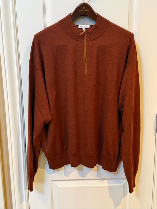 Peter Millar Other - Peter Millar Men's Zip-Neck Sweater in Rust